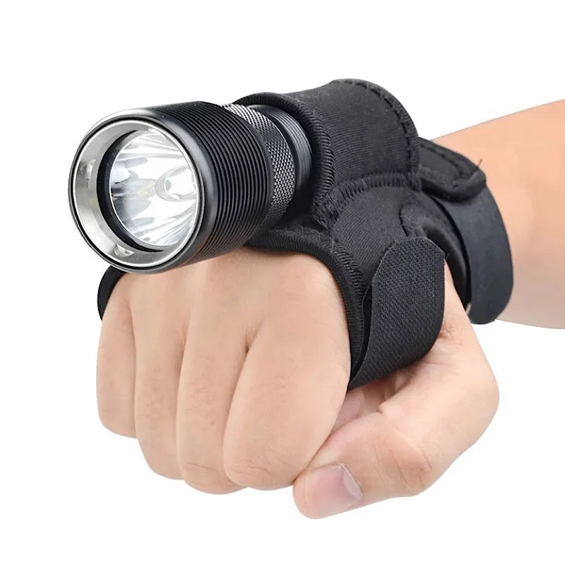 Nylon Scuba Diving Flashlight Gloves with 4-Mode Underwater Flashlight