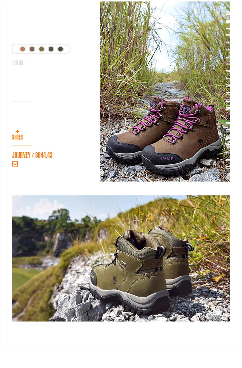 GOLDEN CAMEL Waterproof Tactical Hiking Boots – High-Top Outdoor Shoes