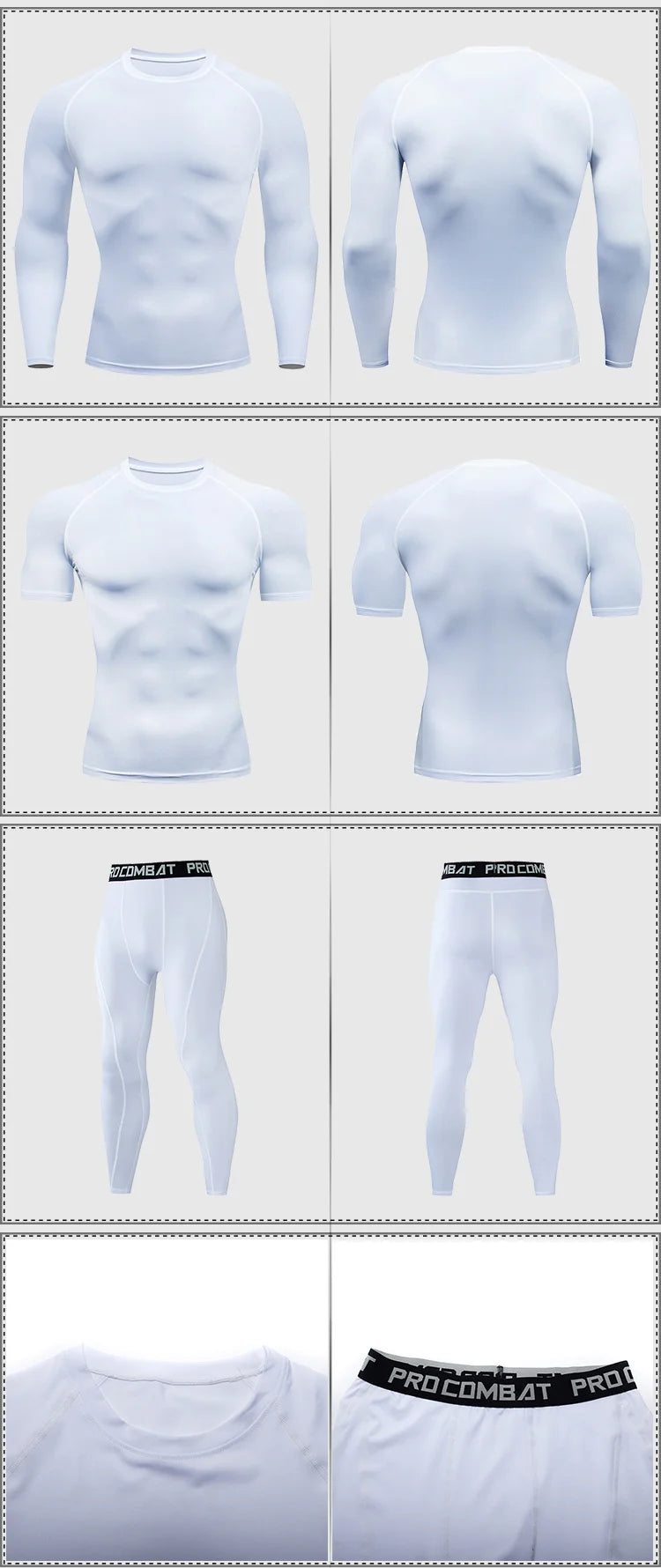 2pcs Men's Compression Sportswear Suit - Gym Tight Yoga Set