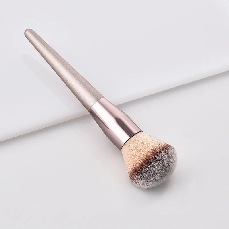 Hot Champagne Makeup Brushes Set - Foundation, Powder, Blush, Eyeshadow