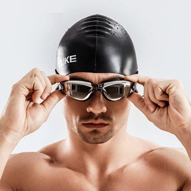 Men's Waterproof Competition Swim Set – Trunks, Goggles & Cap