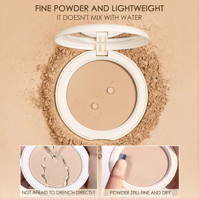 FOCALLURE Natural Matte Pressed Powder – Oil Control & Brighten