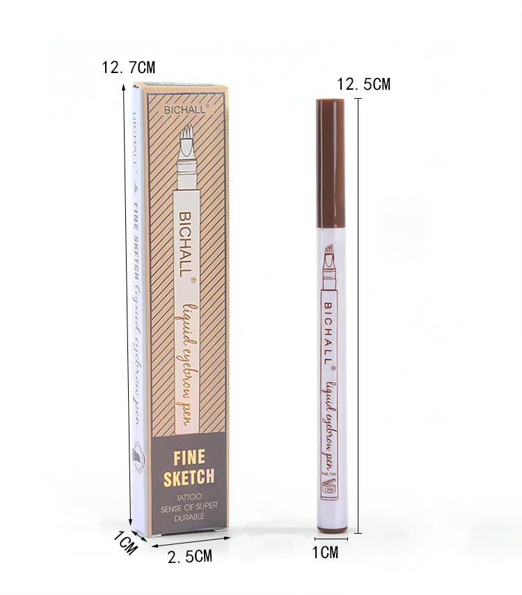 4D Microblading Eyebrow Pen – 4-Fork Tip for Natural Brows
