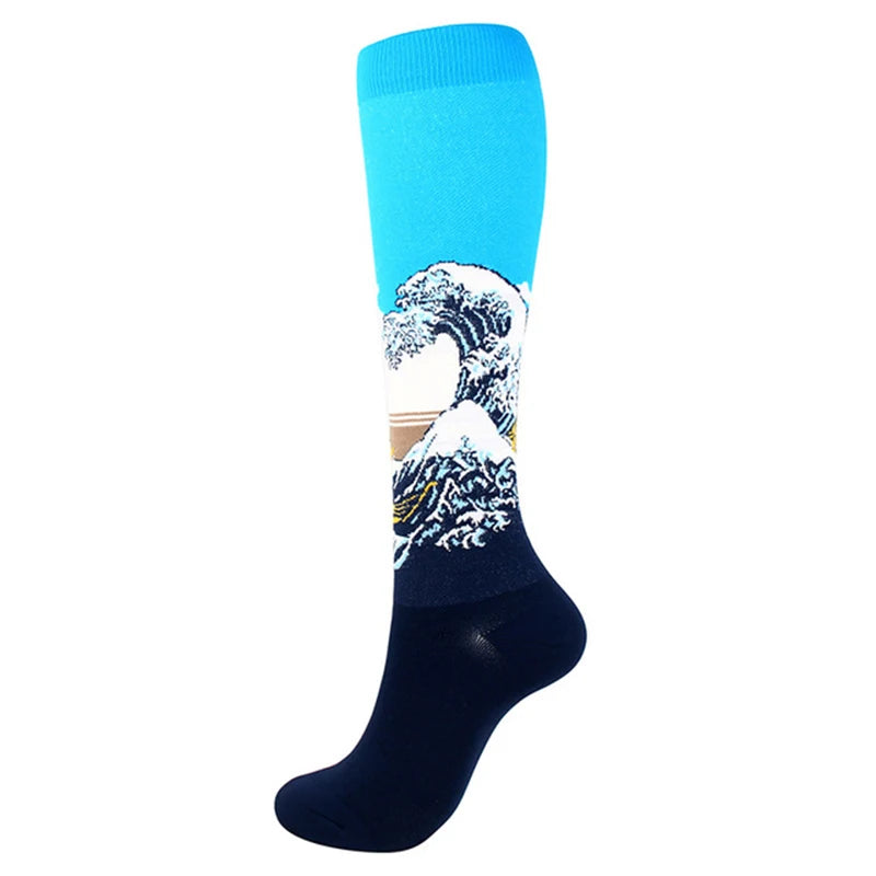 Unisex 20-30 mmHg Compression Cycling & Sports Socks