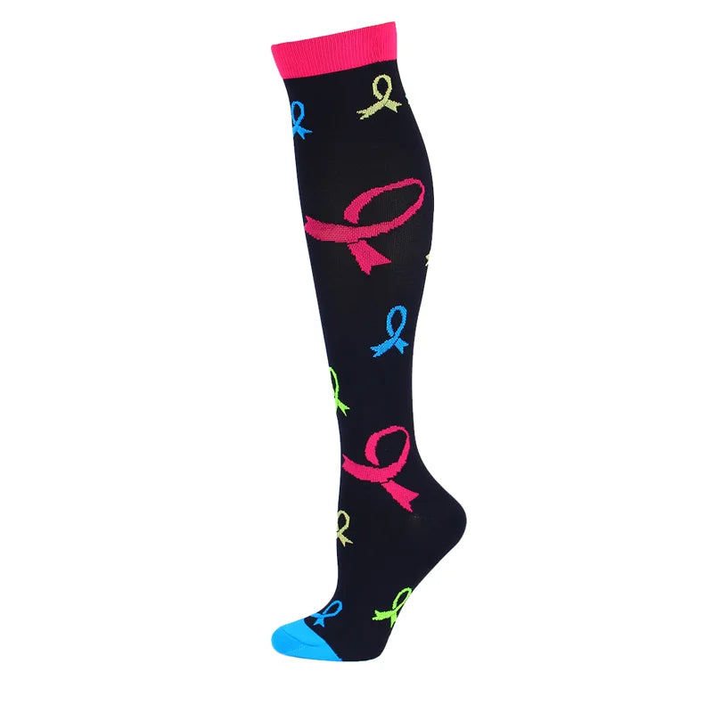 Unisex 20-30 mmHg Compression Cycling & Sports Socks