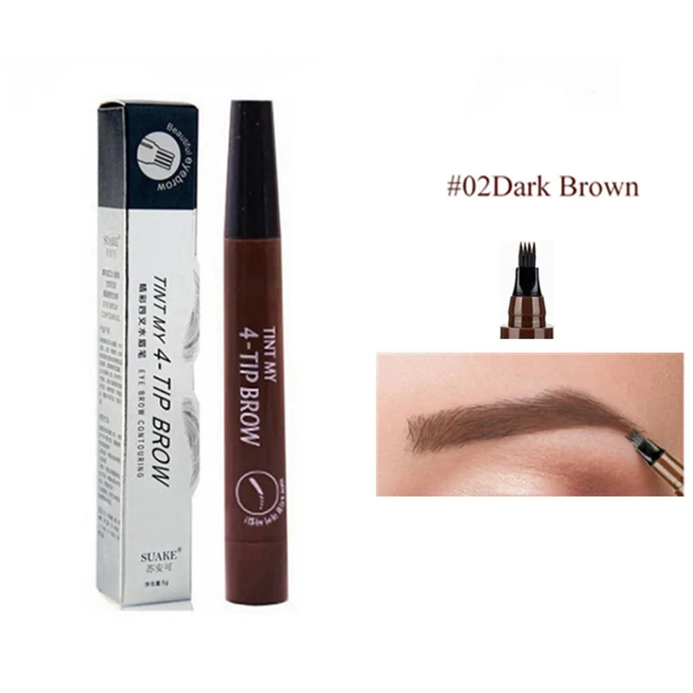 4D Microblading Eyebrow Pen – 4-Fork Tip for Natural Brows