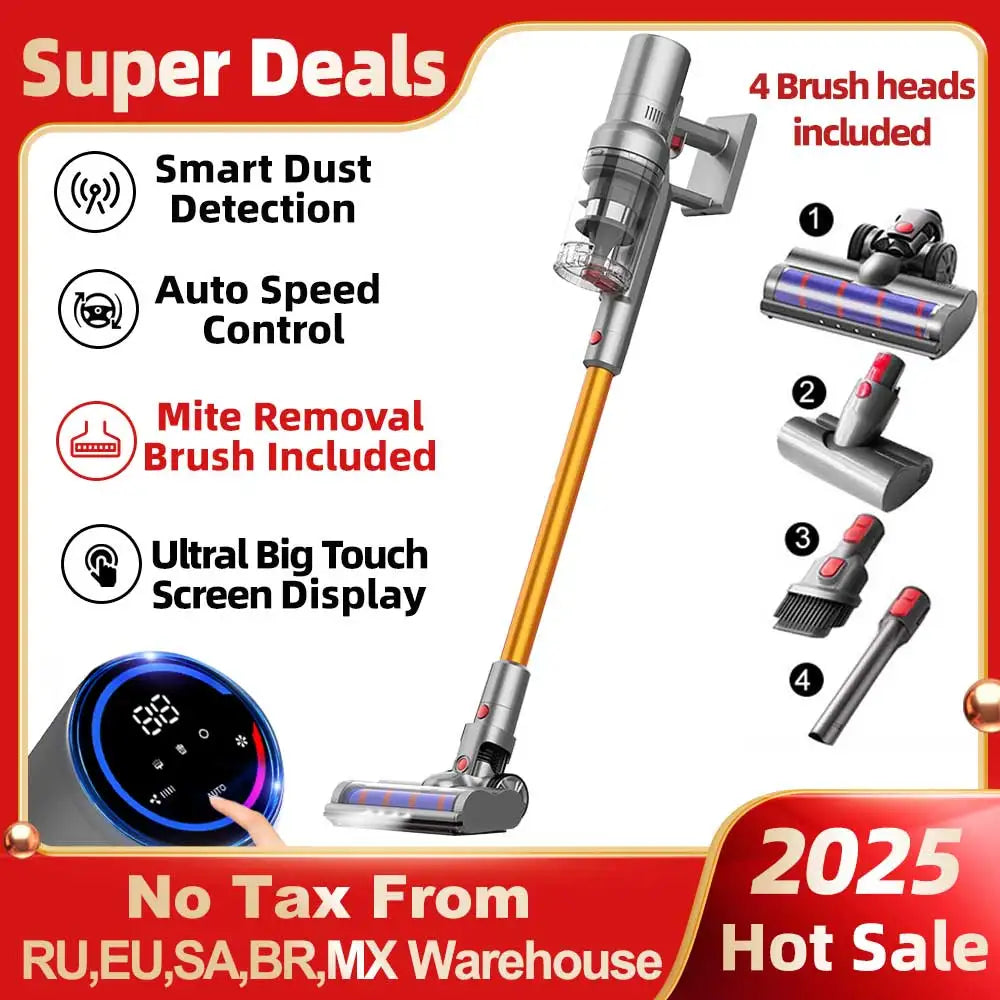 ABIR VC205 SmartForce™ Cordless Vacuum – 27000PA with Touch Display