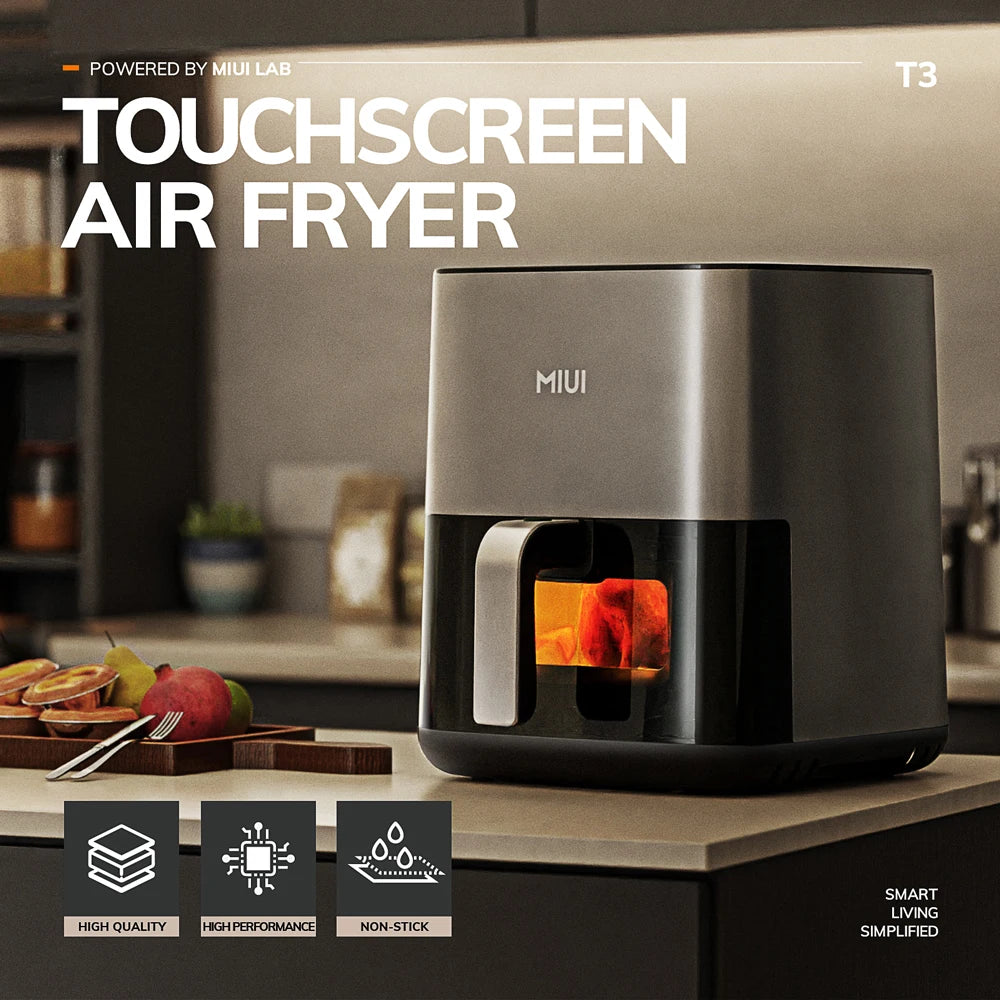 MIUI 5L Air Fryer, Touch Control & Visible Window