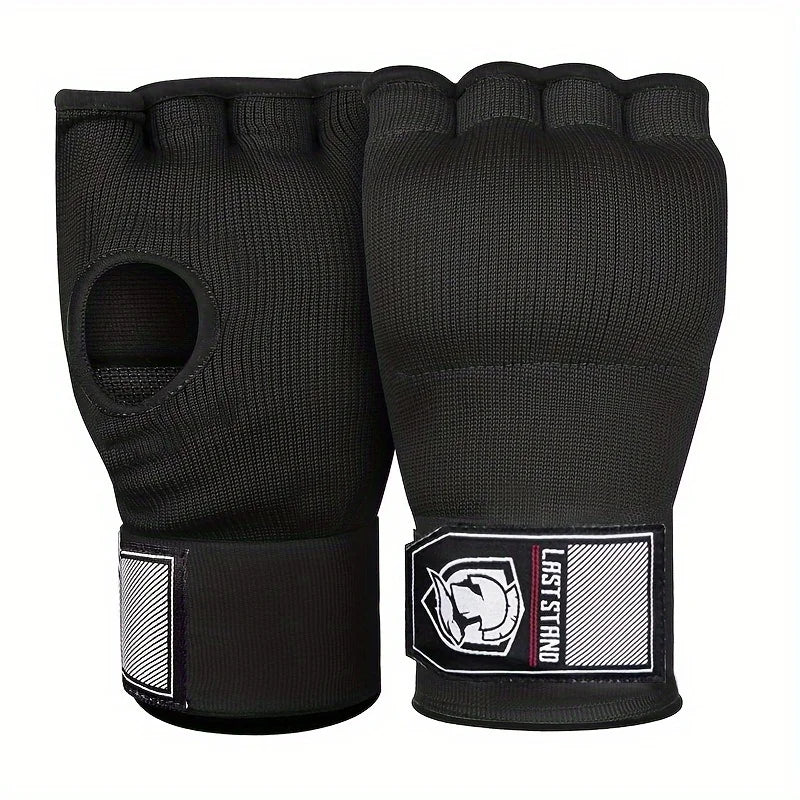 MMA Half-Finger Gel Boxing Gloves with Wrist Strap