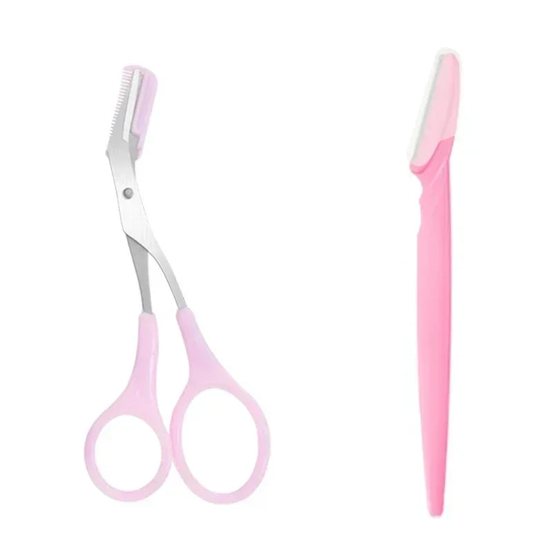 Eyebrow Trimmer Scissors with Comb – Stainless Steel Beauty Tool for Women