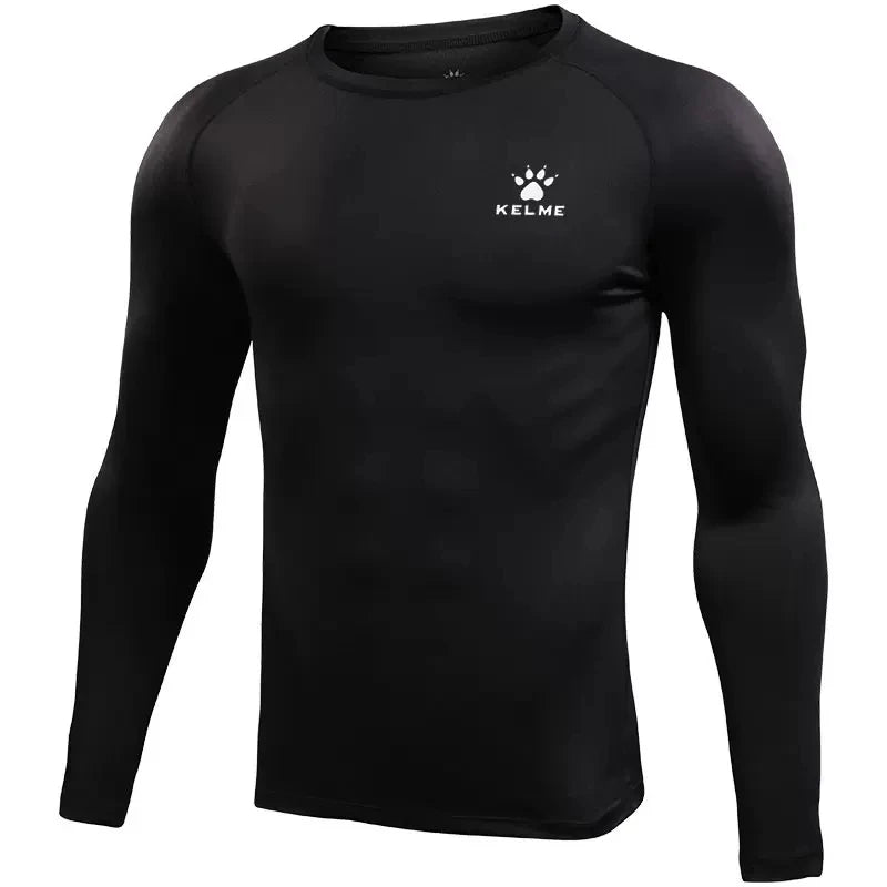 : KELME Men's Long-Sleeve Compression Workout Shirt