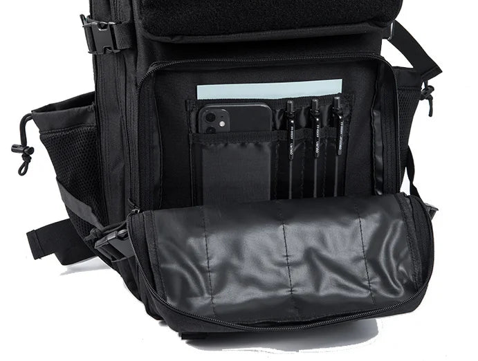 QT&QY 50L Tactical Backpack – MOLLE Survival Rucksack with Bottle Holder