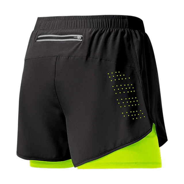 Quick-Dry Double-Layer Running Shorts