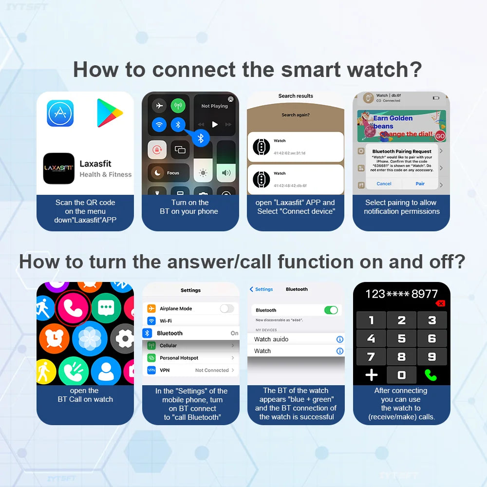 LAXASFIT H9 Smartwatch – Bluetooth Call, Health & Fitness Tracker