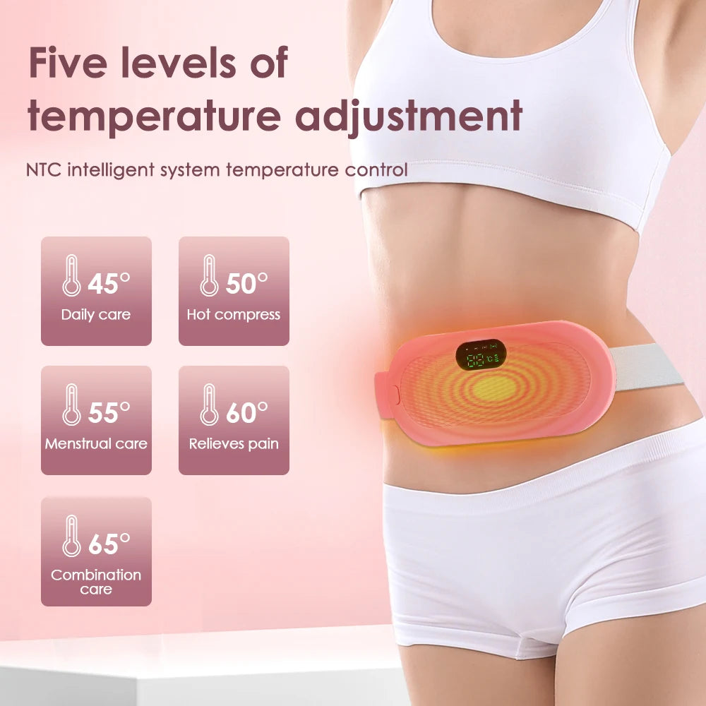 Electric Heating Pad & Vibrating Menstrual Cramp Massager