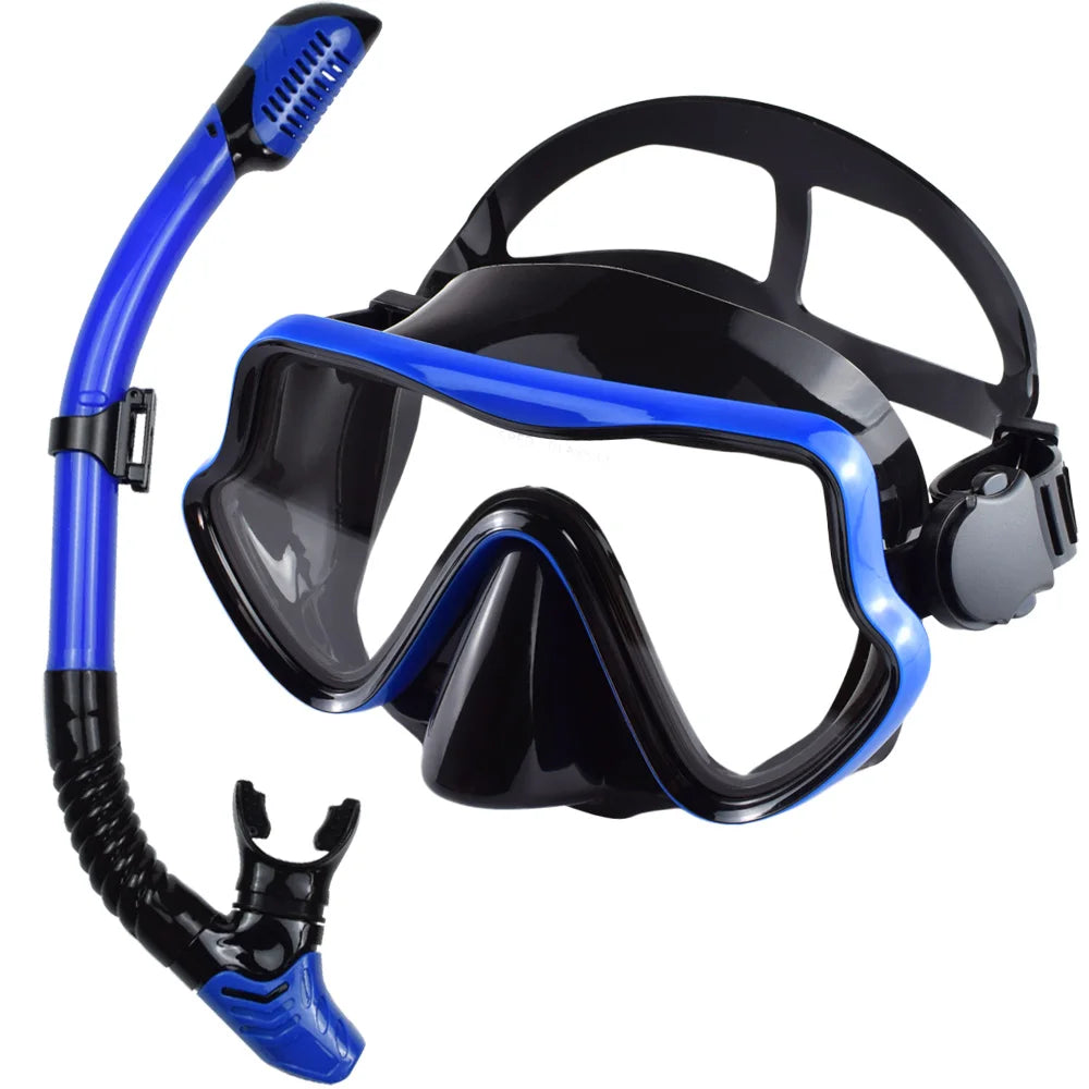 Professional Panoramic Scuba Diving Mask and Snorkel Set for Adults