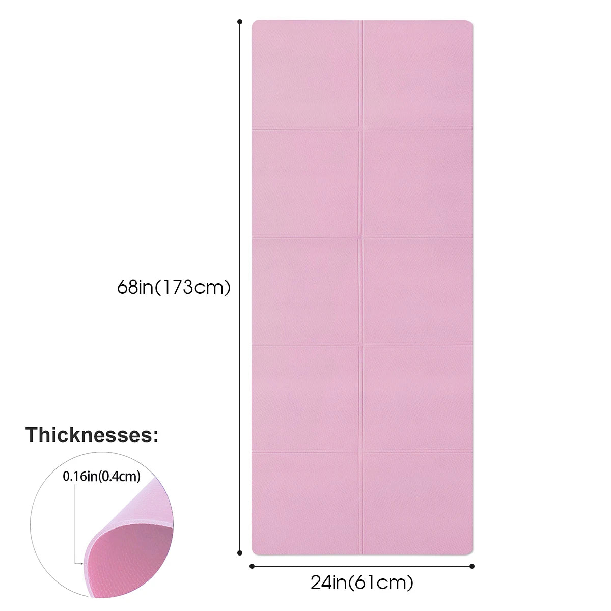 4MM Thick EVA Yoga Mat – Anti-Slip & Cushioned for Fitness