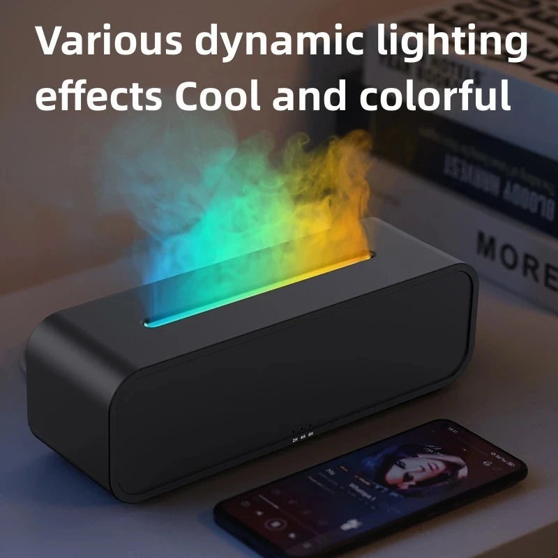 Simulated Flame Aromatherapy Diffuser with Remote Control