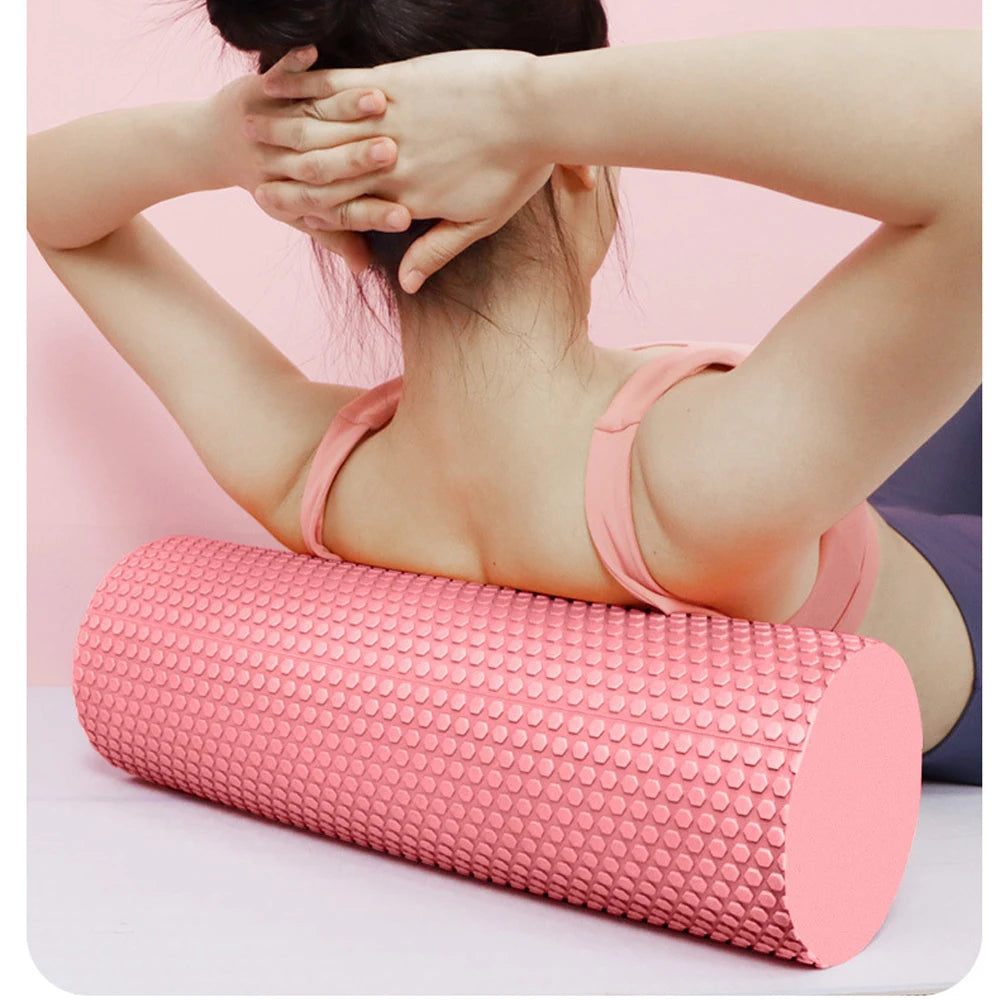 Yoga Roller Round EVA Foam Cylinder - Hexagonal Pilates Exercise Roller