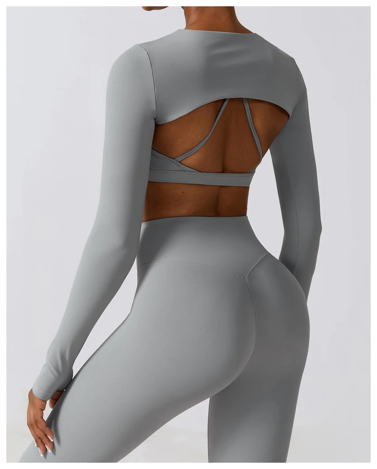 Women's Seamless Yoga Set – Leggings & Crop Top Workout Outfit