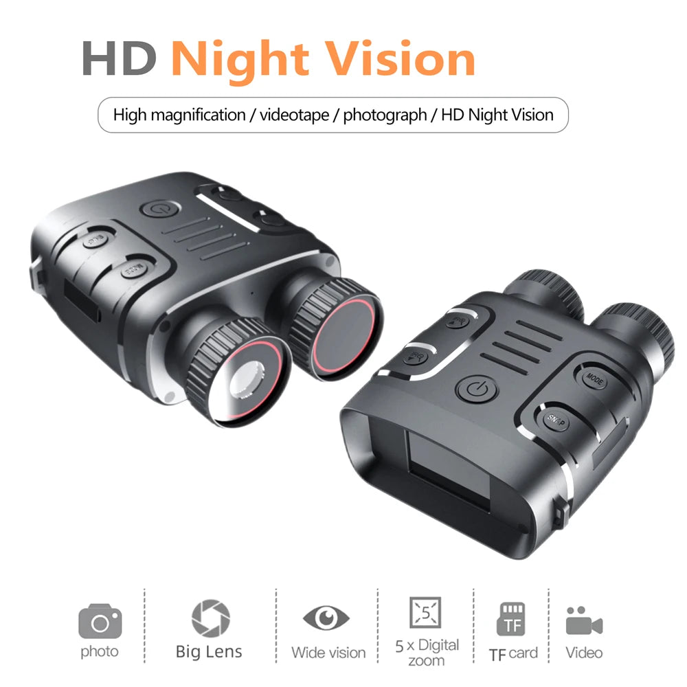 1080P Infrared Night Vision Binoculars – 5X Digital Zoom for Day & Night Use