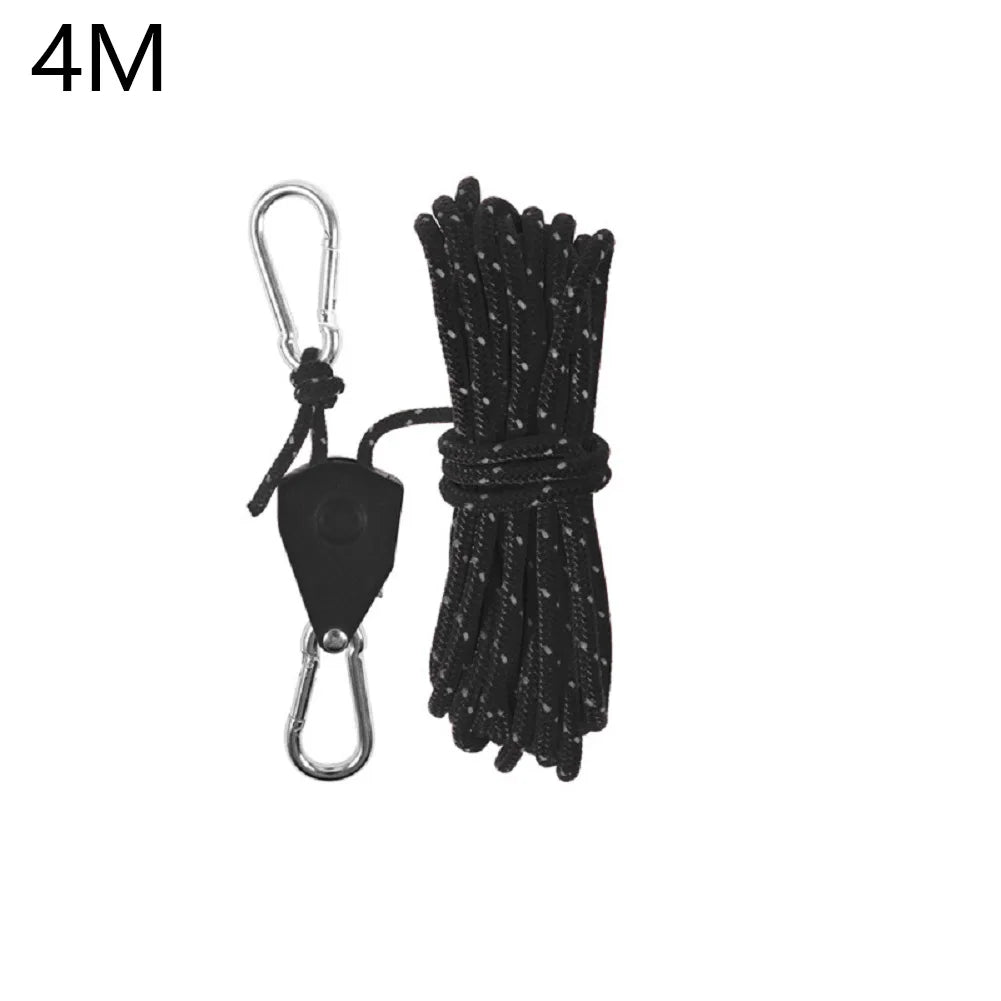 1pc 4M Camping Rope – Quick Setup Adjustable Guy Lines for Tent & Outdoor Gear