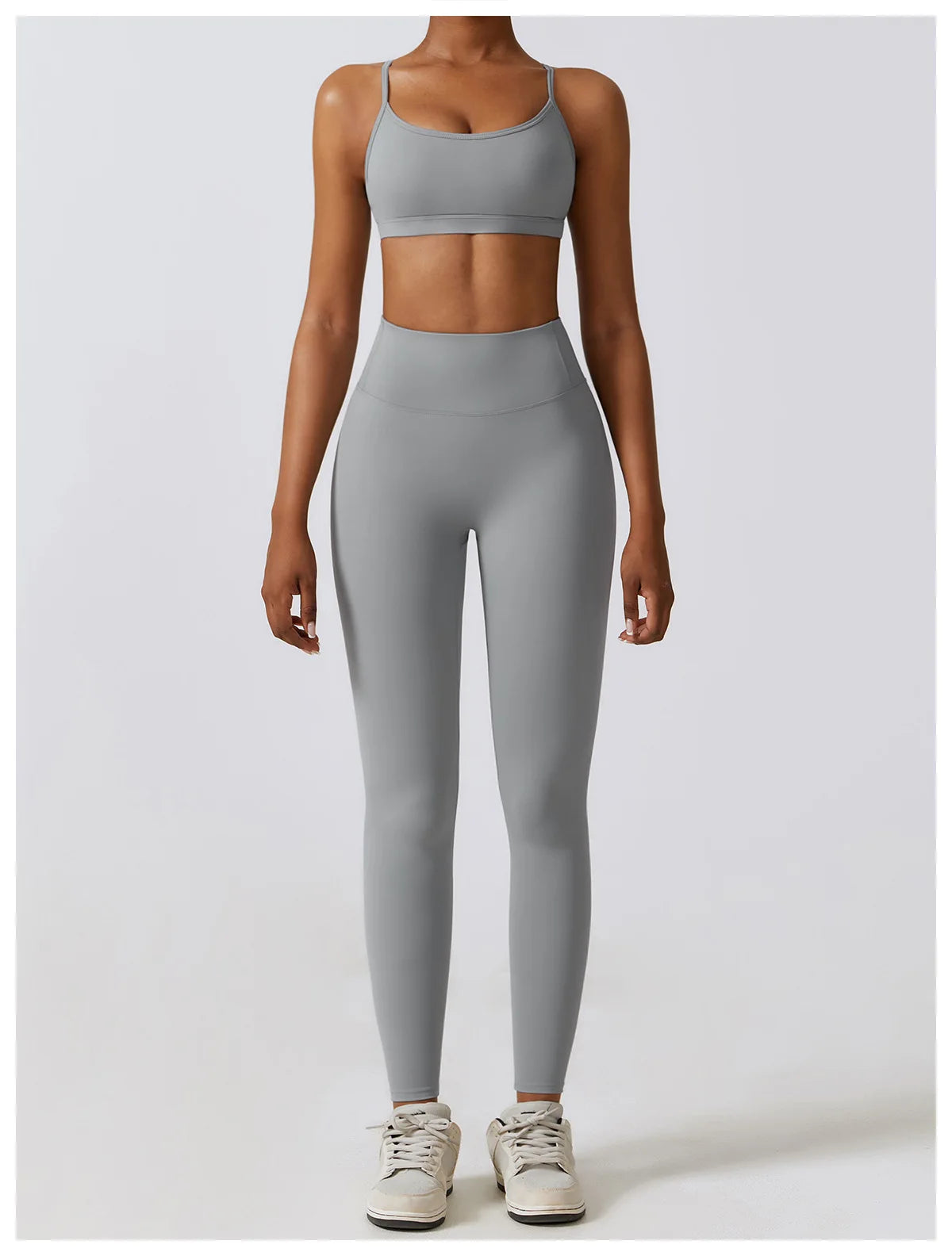 Women's Seamless Yoga Set – Leggings & Crop Top Workout Outfit