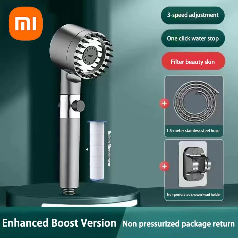 Xiaomi 4-Mode High-Pressure Shower Head – Filtered Massage Showerhead