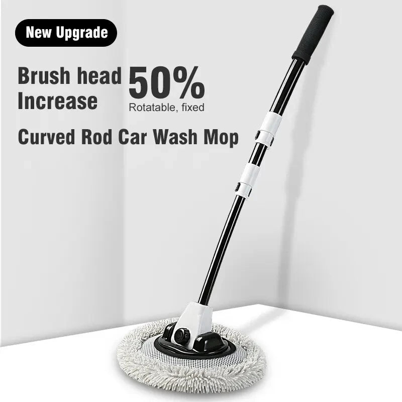 Telescopic Car Wash Brush – Microfiber Cleaning Mop Kit