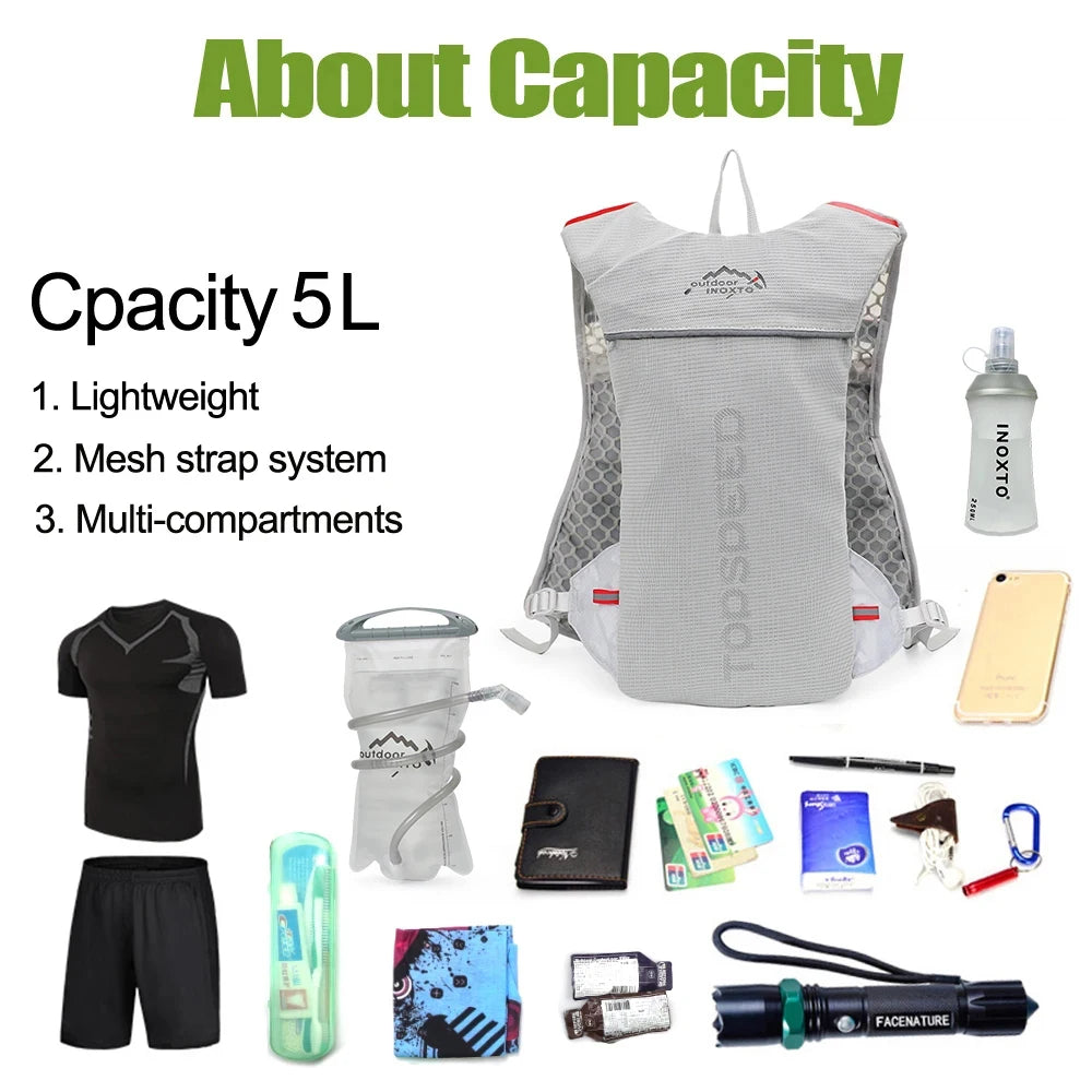 5L Ultralight Hydration Running Vest Backpack