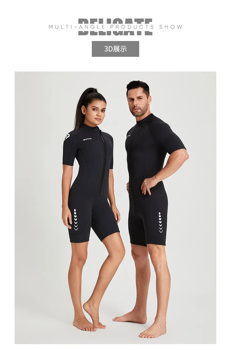 3mm Short Sleeve Diving Wetsuit for Men & Women