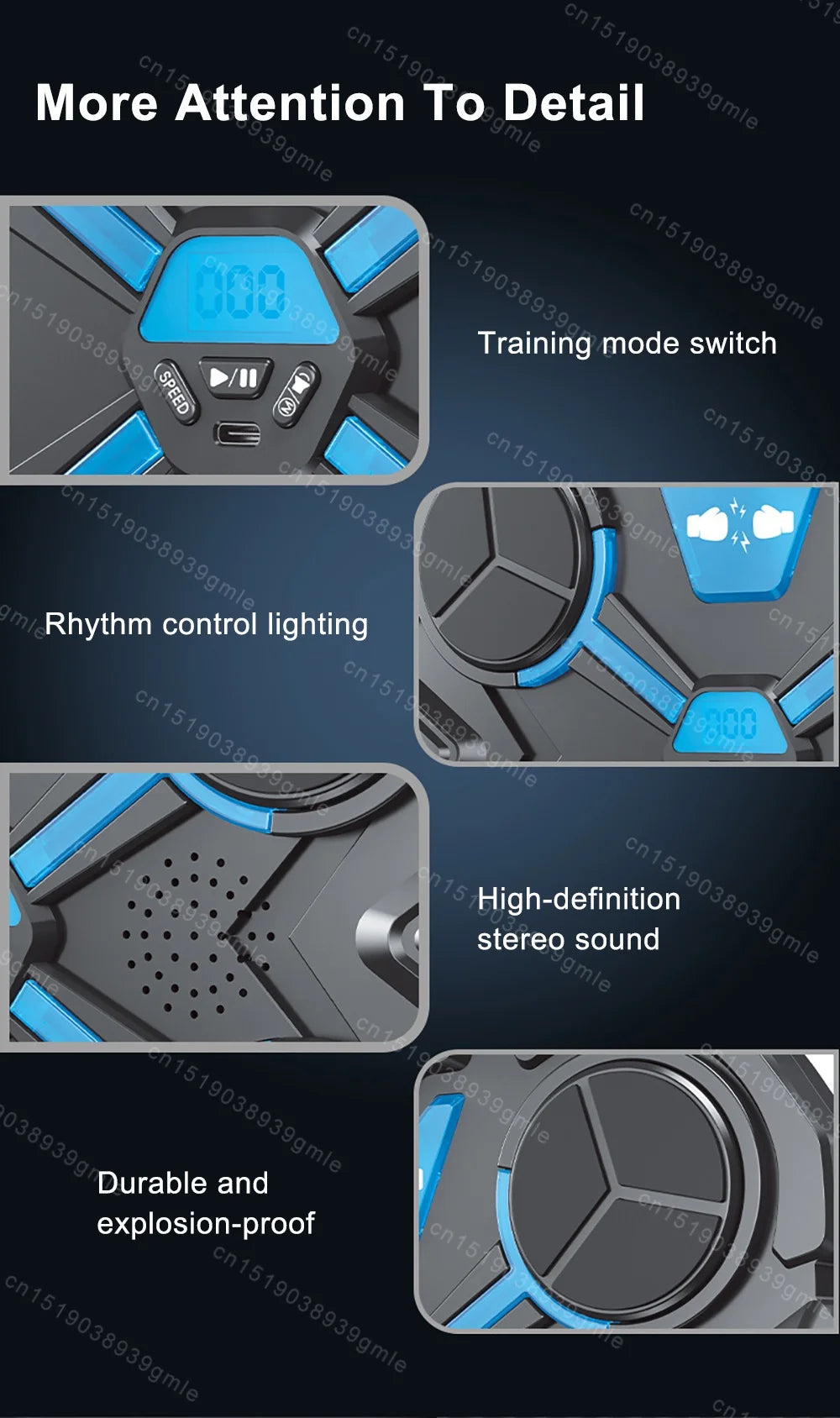 Smart Bluetooth Music Boxing Machine – Home Fitness Wall Target