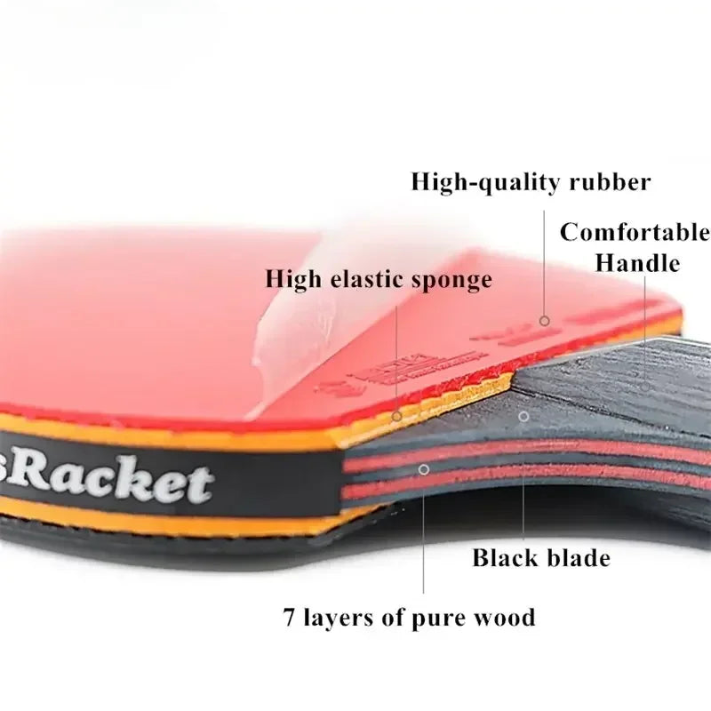 6-Star Professional Table Tennis Racket Set – 2PCS