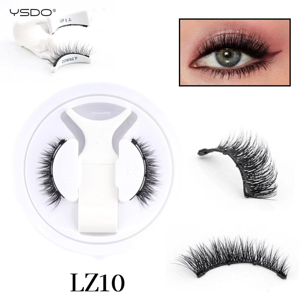 1 Pair Magnetic 3D Lashes – No Glue, Reusable, Handmade