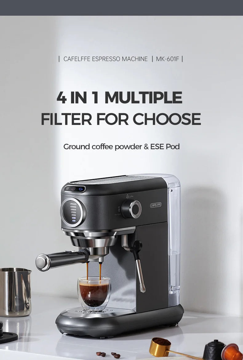 Cafelffe 4-in-1 Coffee Maker – Hot & Cold Espresso & Cappuccino Machine