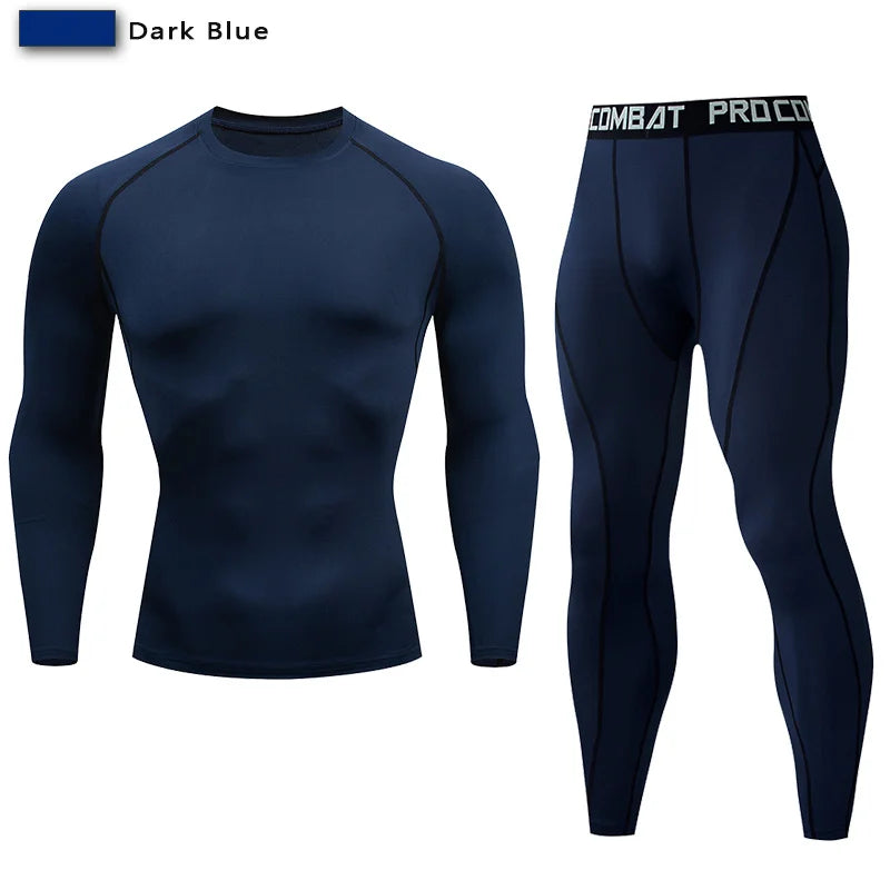 2PCS Men's Compression Sportswear Set – Gym & Fitness Tracksuit