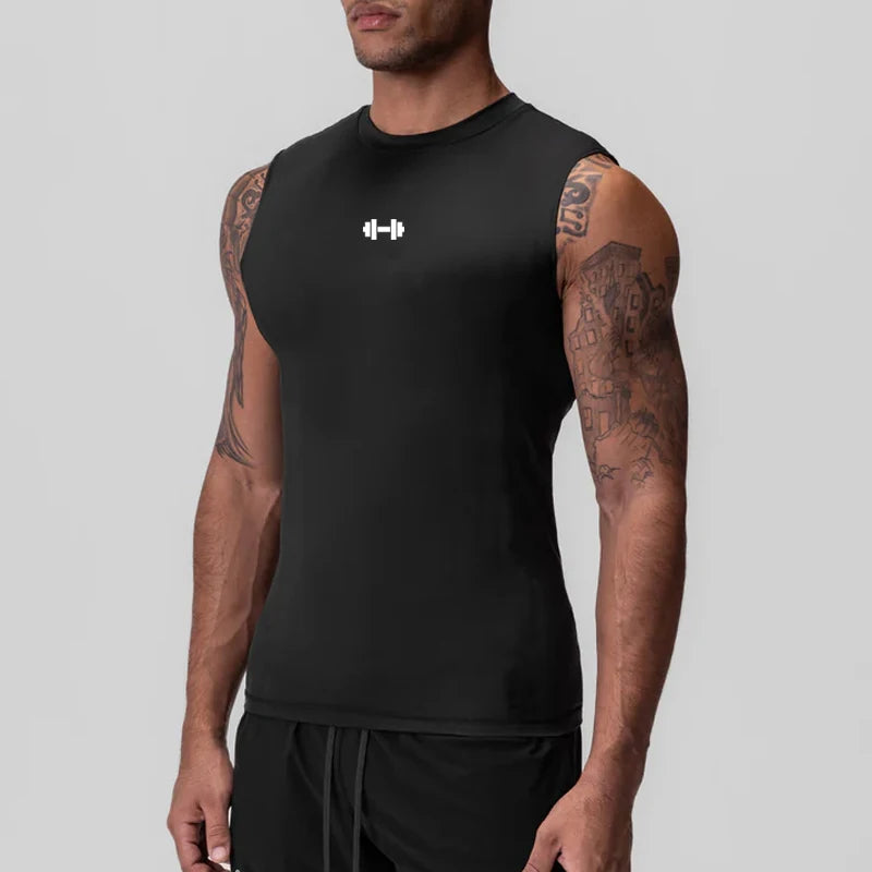 Men's Compression Workout Tank – Quick-Dry, Sleeveless Sports Vest