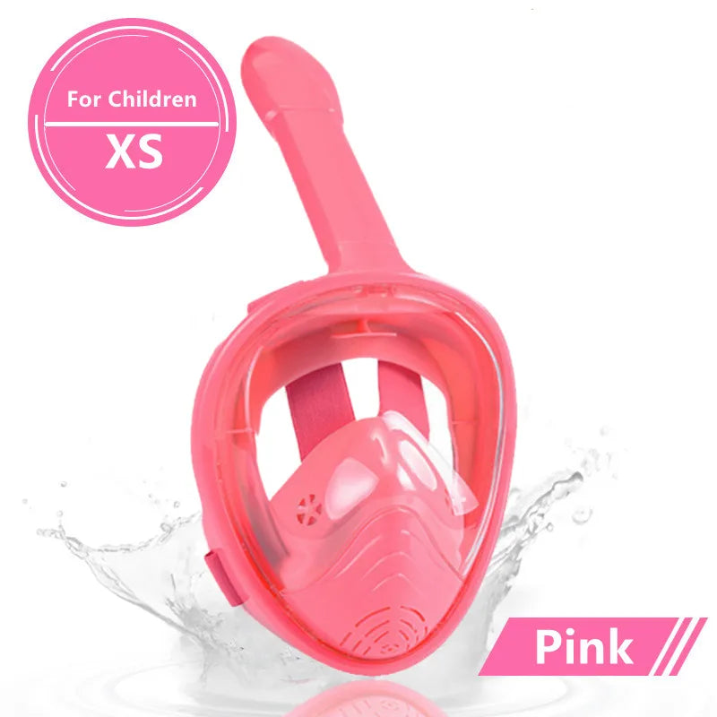 Underwater Anti-Fog Full Face Snorkeling and Diving Mask for Adults and Kids