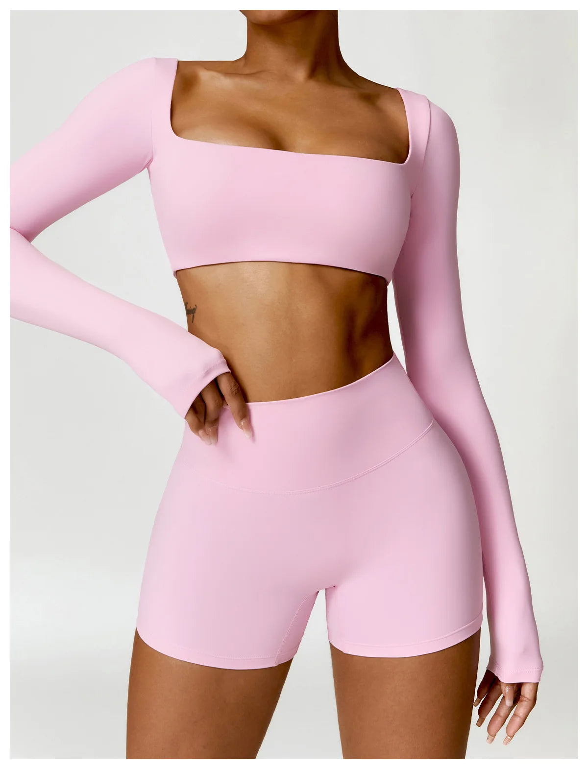 Women's 2PCS Quick-Dry Yoga Set – Long Sleeve Sports Shirt & Leggings