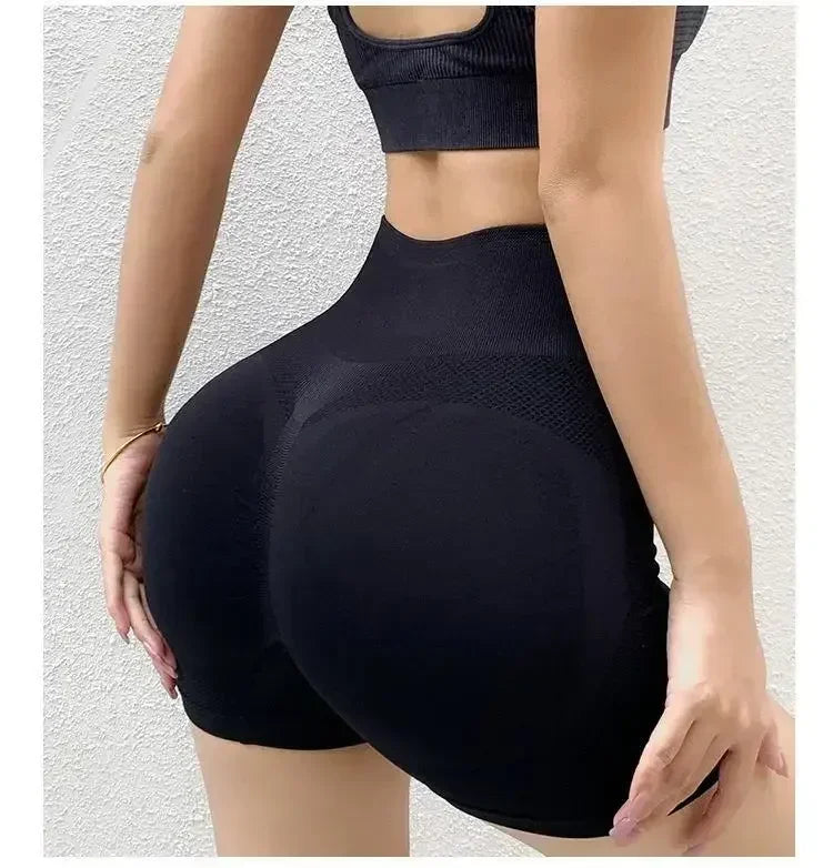Women's Seamless Yoga Set – Gym Shorts, Sports Bra & Leggings