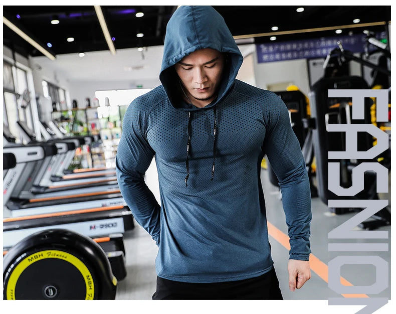 Men's Fitness Tracksuit – Hooded Gym Sweatshirt & Joggers