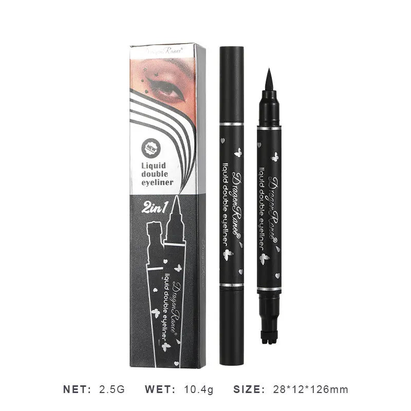 2-in-1 Butterfly & Star Stamp Eyeliner Pen – Waterproof & Long-Lasting