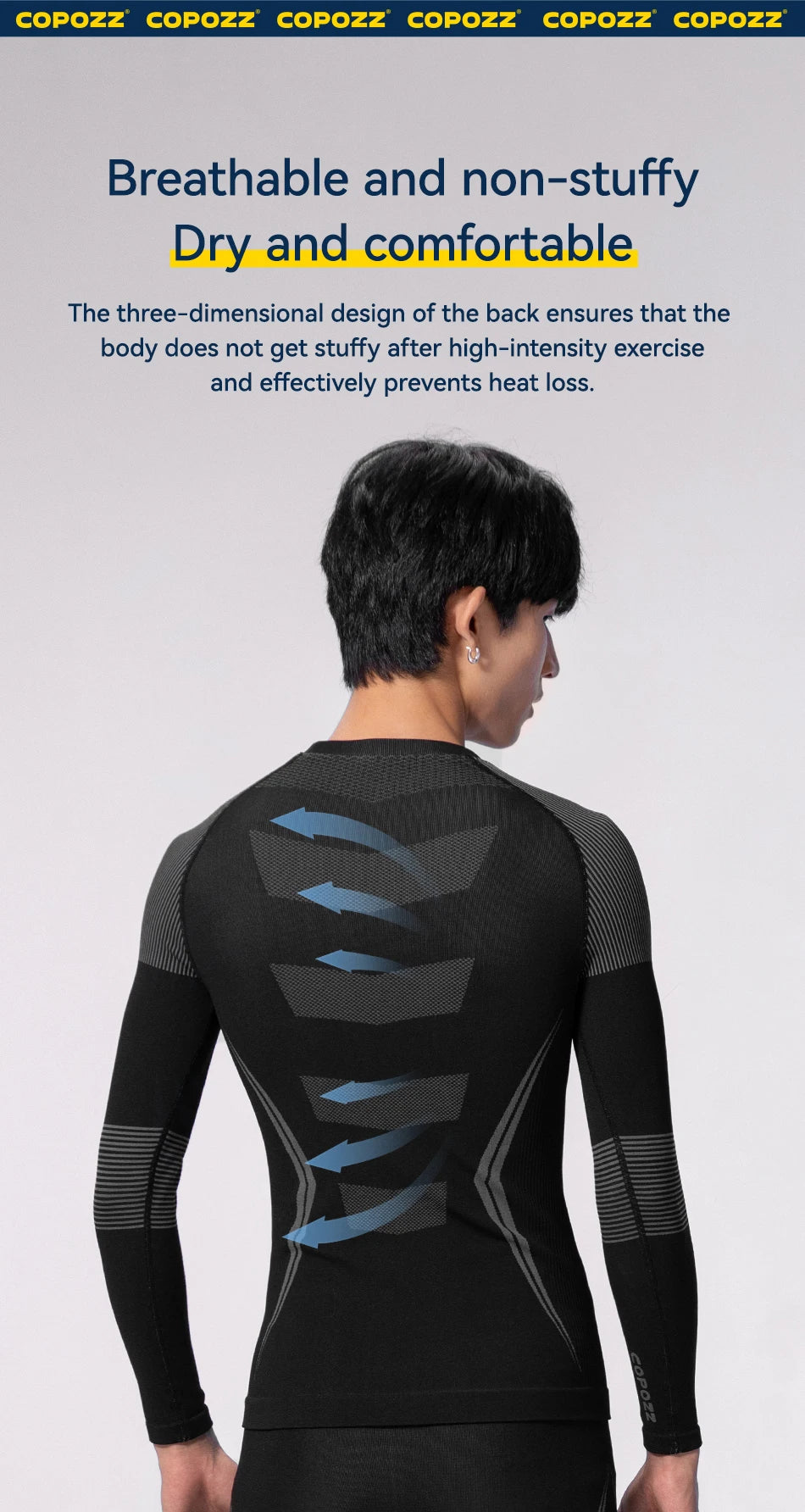 COPOZZ Ski Thermal Underwear Set for Men & Women