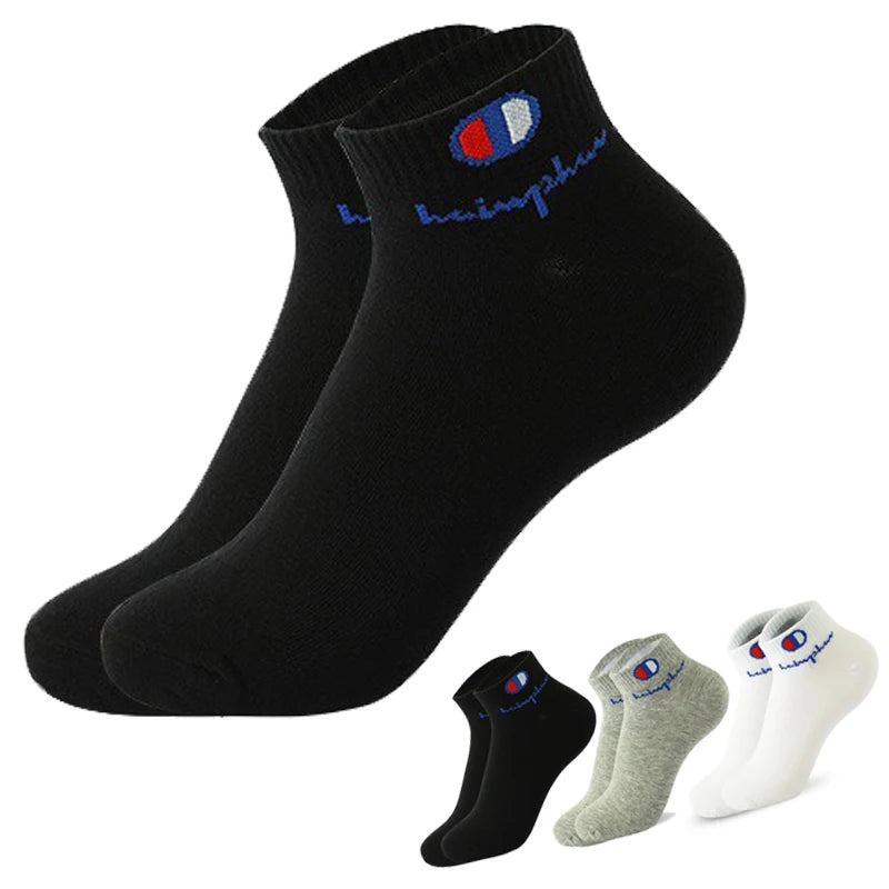 5 Pairs Men's Breathable Cotton Ankle Socks