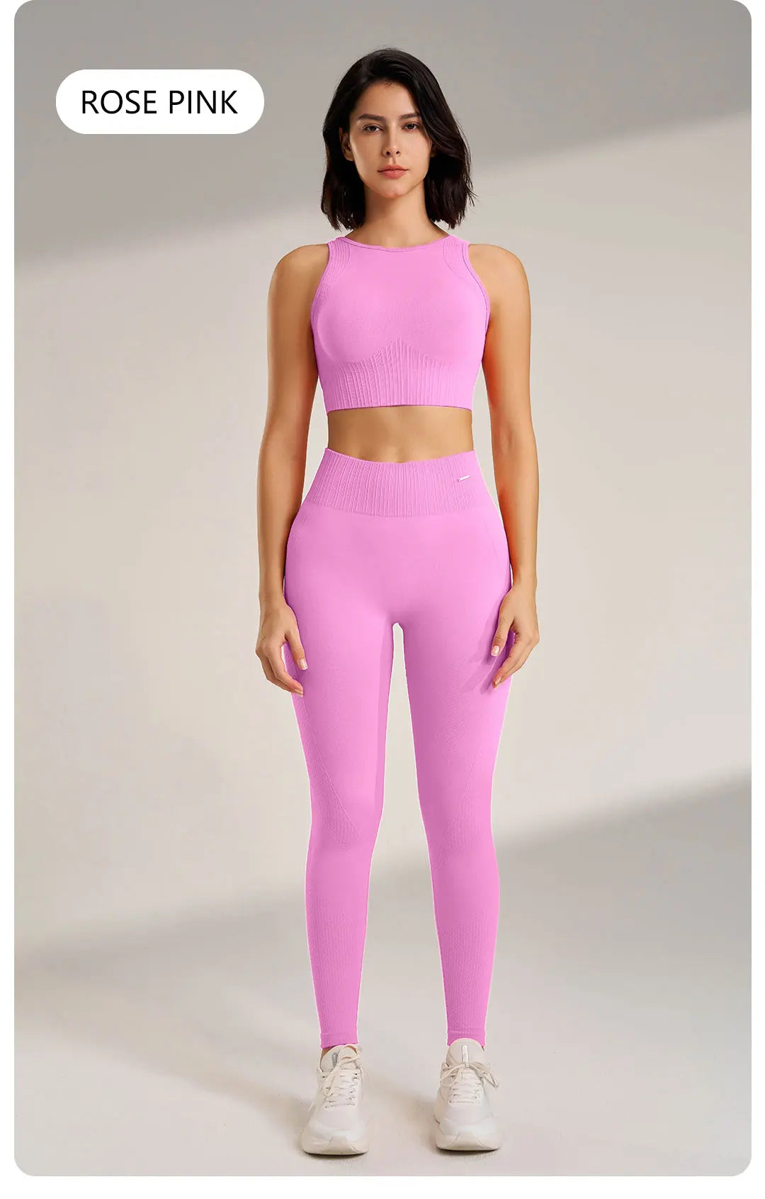 Women's Seamless Yoga Set – High-Waisted Leggings & Top