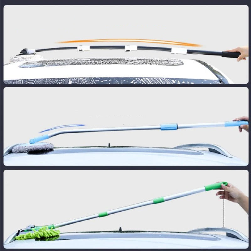 Telescopic Car Wash Brush – Microfiber Cleaning Mop Kit