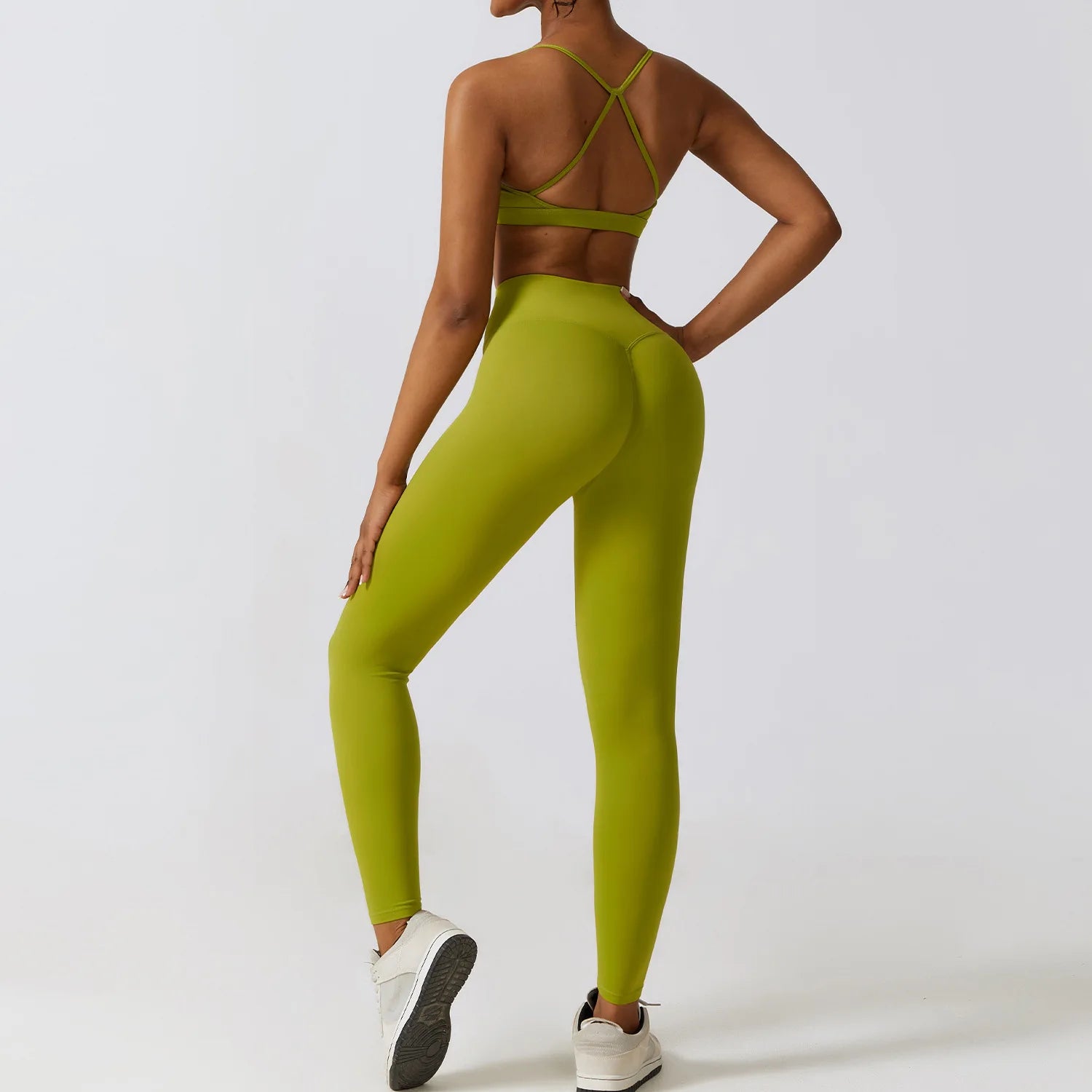 Women's Seamless Yoga Set – Leggings & Crop Top Workout Outfit