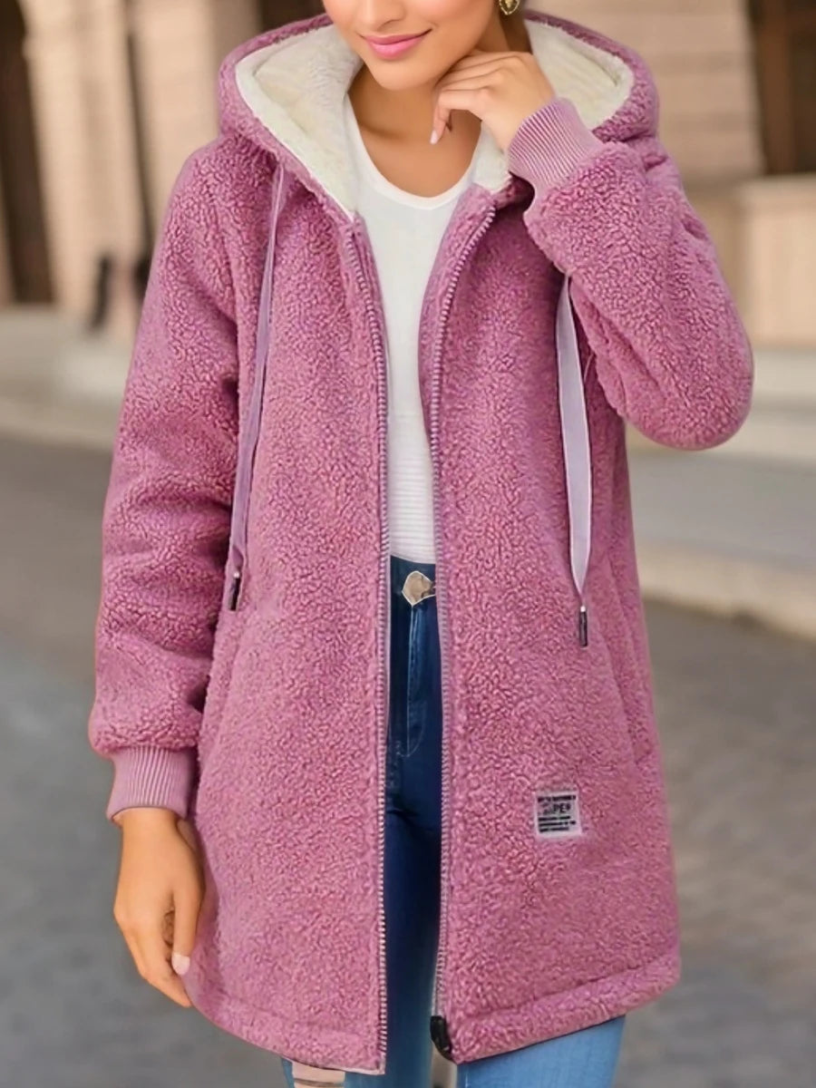 Cozy Fleece-Lined Women's Hooded Jacket