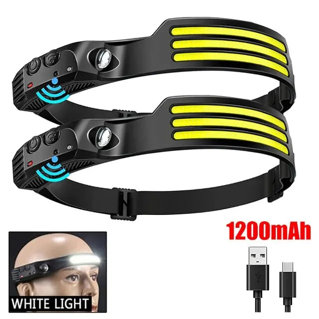 COB LED Induction Headlamp: