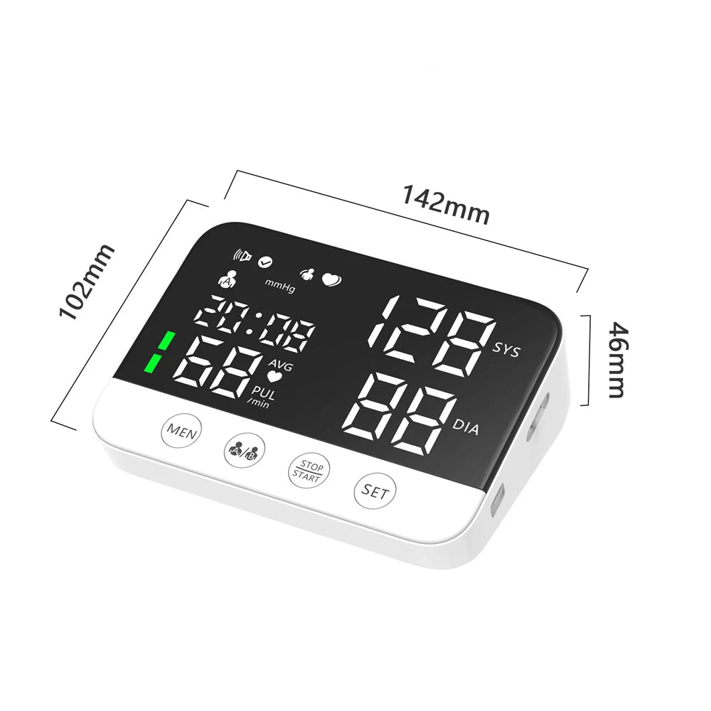 Upper Arm Cuff Blood Pressure Monitor Electronic Digital Sphygmomanometer Medical BP Monitors Tensiometer